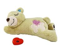 Calmante para perros y osos - Juguete de ritmo cardíaco con pilas, compañero suave para mascotas, juguete de jaula para interior y exterior, oso cómodo para aliviar