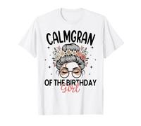 CALMGRAN of The Birthday Girl Messy Bun - Gafas de Sol Florales Camiseta