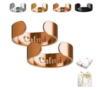 Calmi Ring,2025 New Adjustable Calmi Ring Women Magnetic Rings for Anxiety Reduction, Better Sleep (2pcsRose Gold)