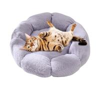 Calming Cat Bed, Flower Shaped Cat Bed, Soft Cat Bed For Small Cats, Plush Cat Nest, Washable Pet Bed, Warm Cat Bed, Indoor Cat Bed, Calming Pet Bed For Cats, Pet Nest For Cats and Dogs, Flower Cat