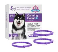 Calming Dog Collars, Dog Stress Collar, 3 Pieces Long Lasting Adjustable Pet Behavior Correction for Indoor and Outdoor Use, 3.54x3.54x2.36 Inches, ABS Material, 200 g