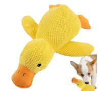 Calming Duck Toy For Dog - Squeaky Dog Toys, Soft Stuffed Plush Puppy Toys, Dogs Comfort Fors anxity relief, Yellow Duck Dogs Toy, Puppy Teething Playing For Travel Beach Pool Park Yard Bedroom