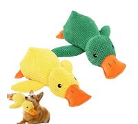 Calming Duck Toy for Dogs, Vivahine Calming Duck Toy, 2025 New The Mellow Dog Dogs Emotional Support, Squeak Dog Toys for Small, Indoor Small Dog (Green+Yellow)