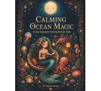 Calming Ocean Magic: A Cozy Underwater Coloring Book for Adults with 50 Bold Designs of Mermaids, Coral Cottages, Sea Creatures, and Moonlit Reefs for Stress Relief (Calming Nature Coloring Books)
