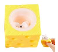 Calming Squeeze Toy, Animal Stress Gadget, 1.57x1.57x1.57 Inches Cheese Inspired Toy with Sturdy Build, Relaxing Toys, Stress Relief Gadget with Fun Design, Squeeze Toys for Boy and Children