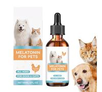 Calming Supplements for Dogs - Glass 60 ml 45 g | Travel Sleep Aid Drops Relaxant Pet Care | Indoor Travel Grooming Bathing Sleeping Nail Trimming, Outdoor, Home