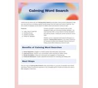 CALMING WORD SEARCH BOOK: Large Print Puzzle Book with Calming Words to Promote Mindfulness