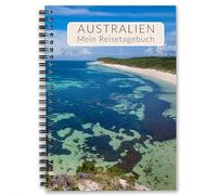 Calmondo Diario de viaje Australia Cuaderno | Diario planificador de viaje libro | regalo de viaje individual para trabajo y viajes en el extranjero, etc. | Carpeta de anillas, DIN A5 para 3 semanas