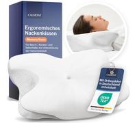 CALMONT - Almohada ortopédica para todos los tipos de sueño I Almohada cervical para un sueño reparador I Almohada de espuma viscoelástica para una adaptación ideal I Almohada cervical Almohada