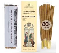 Calmveda Incienso Frankincense Mirra Natural - (80 Incienso Olibano) Sin Carbón | Incienso Semana Santa Sevilla, Incienso Iglesia Católica | Incienso liturgico resinoso Dulce y Picante