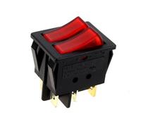 Calor Air - Interruptor doble, 6 terminales para radiador, color rojo