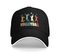 Calor de Invierno para Hombres, Estilo Vintage de Voleibol Tri Blend Trucker Gorra de béisbol de Malla Exterior Gorra de competición Ajustable Snapback Ropa de Golf