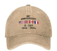 Calor Invernal,1944 Día D 2024 80 Aniversario Normandía Gorra de béisbol Casual Bandera Gorra de Camionero Gorra Snapback Pareja Mujeres Gorras de béisbol Ajustadas