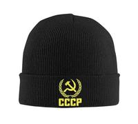 Calor Invernal, 2025 Nuevo Gorro de Gorro de Hoz y Martillo CCCP Sombreros de Gorro para Hombres Mujer Unisex Sombrero de Punto de Exterior Vintage Corte Suave cálido de Invierno Personalizado