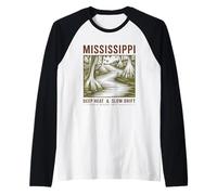 Calor profundo y deriva lenta de Mississippi desde 1817 Camiseta Manga Raglan
