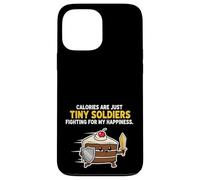 Calorías Are Just Tiny Soldiers Funny Cake Design Carcasa para iPhone 13 Pro MAX