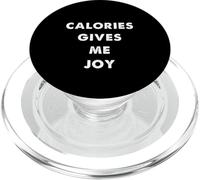 calorías Dame alegría Comida Divertida Cita de Humor PopSockets PopGrip para MagSafe