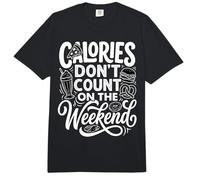 Calories Don't Count On The Weekend Diet Puns ||- Comfort Colors Adult Heavyweight T-Shirt