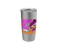 Calories Don't Count On The Weekend Diet Puns ||- Vaso térmico de acero inoxidable de doble pared