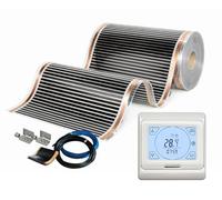 Calorique Neo Calorique Neo - Calefacción eléctrica por suelo radiante (50 cm, 150 W/m², longitud de 1,0 m², incluye termostato digital E91, set para calefacción eléctrica de suelo, pared o techo