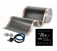 Calorique Neo Calorique Neo - Calefacción eléctrica por suelo radiante (50 cm, 150 W/m², longitud de 15 m², incluye termostato táctil Warm Life, set para calefacción eléctrica de suelo, pared o techo