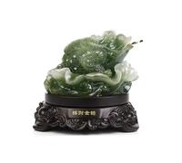 CALQYSH Estatua de Buda Decoración del hogar Sapo de 3 Patas Sapo Chino Resina Dinero Estatua de Sapo Sapo Estatua de Rana Suerte Dinero Rana Fortuna Decoración Estatua de Feng Shui(Grande)