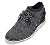 CALTO Zapatos de elevación invisibles para hombre con aumento de altura, ligeros, con cordones, estilo Derby, 3.2 pulgadas más altos
