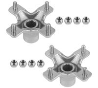 Caltric 2 cubos de rueda trasera izquierda o derecha con tuercas de llanta compatibles con Honda TRX450R 2004-2009