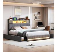 Caluself Lit YCZ Double rembourré, Double Avec sommier à Lattes, plat Avec Bordure rembourrée et dossier Doux, de Chambre à Coucher élégant et élégant pour adultes. dcaz.R6c8cN