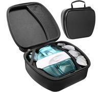 Calvana Funda de viaje compatible con el sistema de riego nasal Navage, organizador resistente a los arañazos para limpiador de nariz y 12 sales, negro, 9 x 7.75 x 4.25 pulgadas (limpiador de nariz y