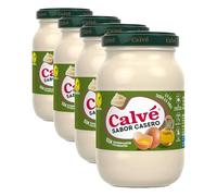 Calve Salsa en tarro, Sabor Casero, sin conservantes, 30% menos sal, 210 ml (Paquete de 4)