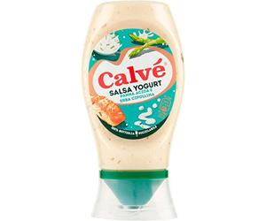 Calvè Salsa Yogurt, con panna acida ed erba cipollina, salsa de yogur, con crema agria y cebollino, 240 ml