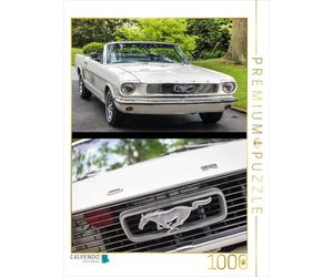 CALVENDO 4059478867611 Ford Mustang (1964-1966) - Puzzle de Coche Antiguo (1000 Piezas, 48 x 64 cm), Color Blanco