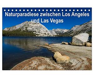 CALVENDO - Paraísos naturales entre Los Ángeles y Las Vegas (calendario de mesa 2027 DIN A5 horizontal), calendario mensual: fotos tomadas durante un viaje por carretera por la Sierra Nevada