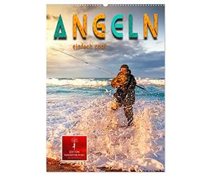 CALVENDO - Pesca - simplemente genial (calendario de pared 2027 DIN A2 alto), calendario mensual: naturaleza virgen, bosques y prados, lagos idílicos, mares y canales: un sueño para cualquier pescador