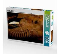 CALVENDO Puzle de Elefante, Ojo en Ojo, 1000 Piezas, tamaño 48 x 64 cm, Foto de Susan Michel