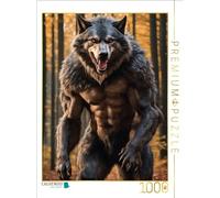 CALVENDO Puzle de un Hombre Lobo acechando en un Bosque sombrío | 1000 Piezas, tamaño 48 x 64 cm, Puzzle fotográfico para Horas Felices