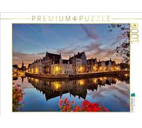 CALVENDO Puzzle Brügge, Spiegelrei | 1000 Teile Lege-Größe 64x48cm Foto-Puzzle für glückliche Stunden