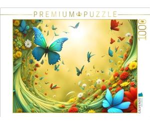 CALVENDO Puzzle con diseño de Calendario de Cuatro Estaciones fractales, 1000 Piezas, tamaño 64 x 48 cm, para Horas Felices
