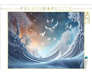 CALVENDO Puzzle con diseño de Calendario de Cuatro Estaciones fractales, 1000 Piezas, tamaño 64 x 48 cm, para Horas Felices