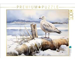CALVENDO Puzzle con el Ferry a la Isla Una Gaviota Esperando la Primavera | 1000 Piezas, tamaño 64 x 48 cm, Puzzle fotográfico para Horas Felices