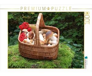 Calvendo Puzzle con Forma de Cesta de Hongos con Setas de Piedra, 1000 Piezas, tamaño de 64 x 48 cm, Imagen de Bindig Rudolf