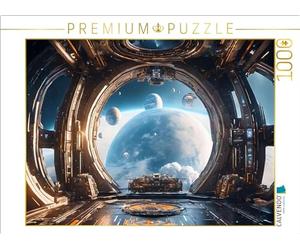 CALVENDO Puzzle con Vista Desde un transportador Espacial a Planetas extraños | 1000 Piezas, tamaño 64 x 48 cm, para Horas Felices