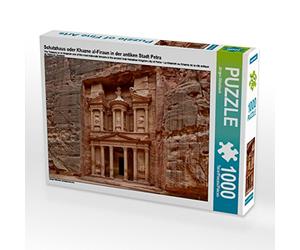 CALVENDO Puzzle de 1000 Piezas, diseño de casa del Tesoro o Khazne al-Firaun en la Antigua Ciudad de Petra, 1000 Piezas, tamaño 64 x 48 cm, para Horas Felices