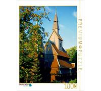 CALVENDO Puzzle de 1000 Piezas, diseño de Iglesia de Varilla, trébol de Gallo, 1000 Piezas, tamaño 48 x 64 cm, para Horas Felices