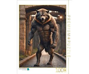 CALVENDO Puzzle de Hombre Lobo vagando por ruinas Antiguas, 1000 Piezas, tamaño 48 x 64 cm, Rompecabezas de Fotos para Horas Felices