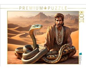 CALVENDO Puzzle de Serpiente Bailando Fija a su Maestro | 1000 Piezas, tamaño 64 x 48 cm, Puzzle fotográfico para Horas Felices