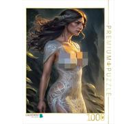 CALVENDO Puzzle El Brillo Plateado Este Modelo Hace Que Moira Darin parezca la Diosa de la Luna. | Puzle de Fotos de tamaño de colocación cm para Horas Felices