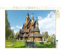 CALVENDO Puzzle Heddal, Iglesia de Varilla, 1000 Piezas, tamaño de la Lege, 64 x 48 cm, Imagen de Wagner Hanna