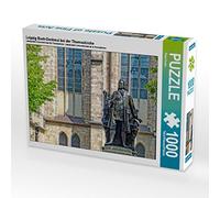 CALVENDO Puzzle Leipzig Bach-Denkmal en la Iglesia Thomaskirche 1000 Piezas tamaño 64 x 48 cm Foto-Puzzle Imagen de Roder Peter